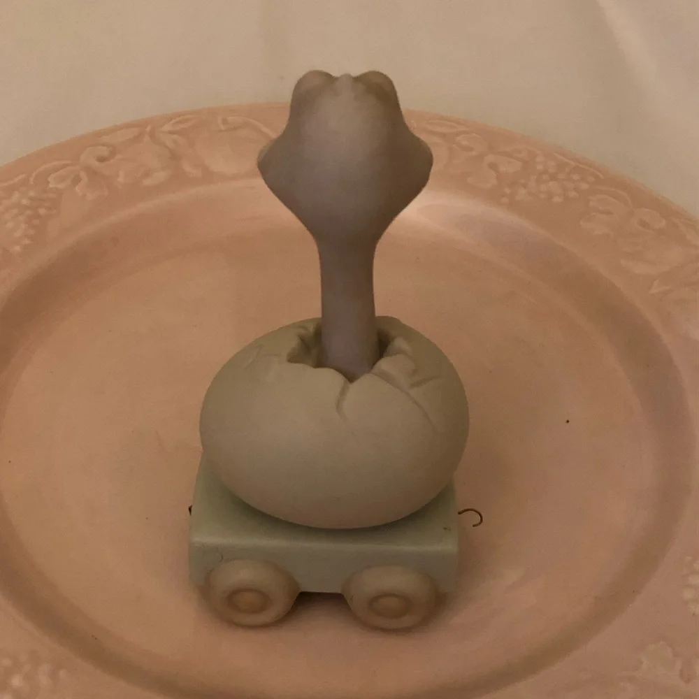 Enesco Precious Moments Pink, Blue and Cream Ostrich Ceramic Eighth Birthday